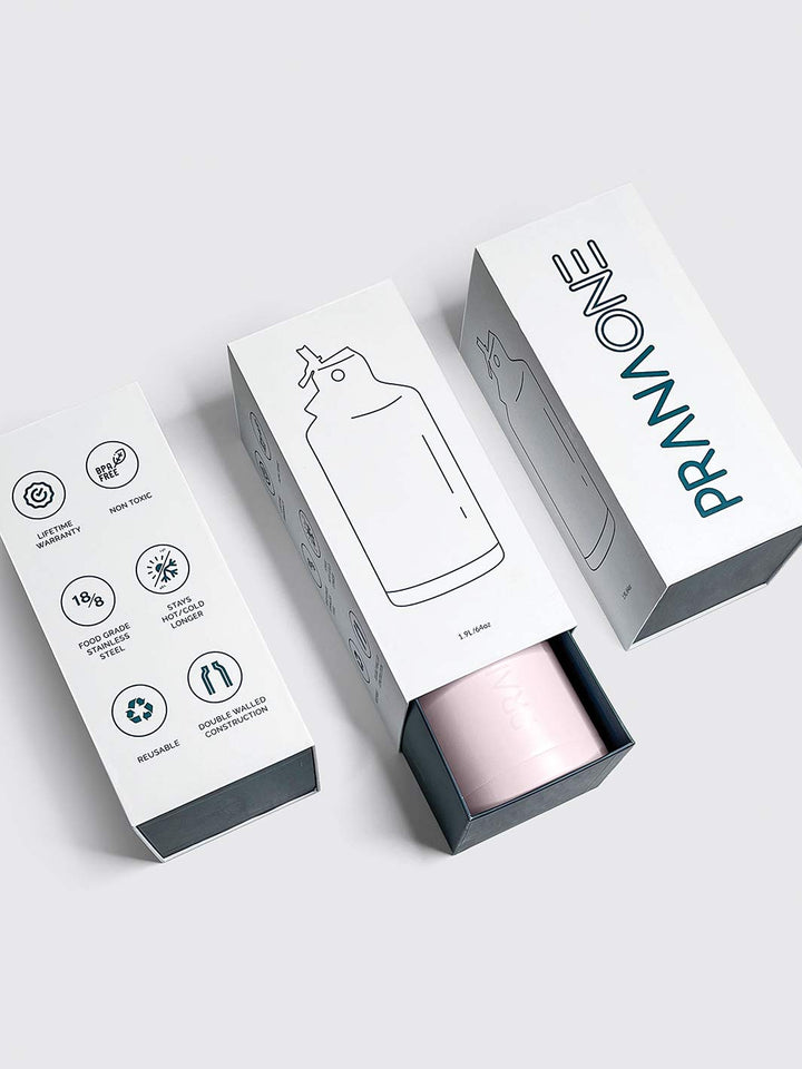 1.9L (64oz) Insulated Water Bottle with Straw Lid - Blush