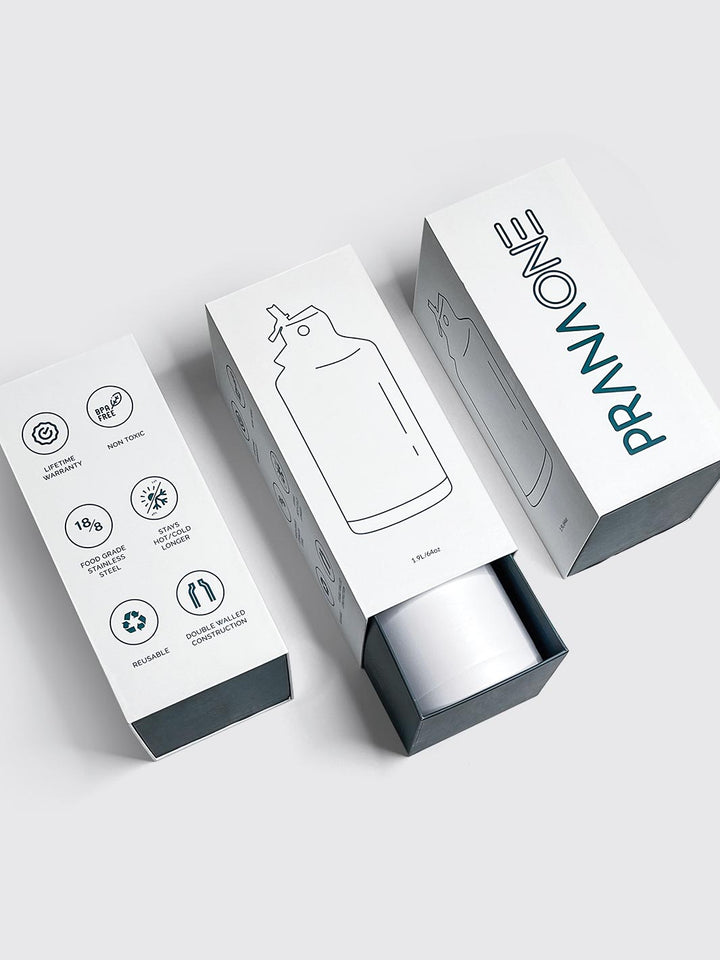 1.9L (64oz) Insulated Water Bottle with Straw Lid - Ice