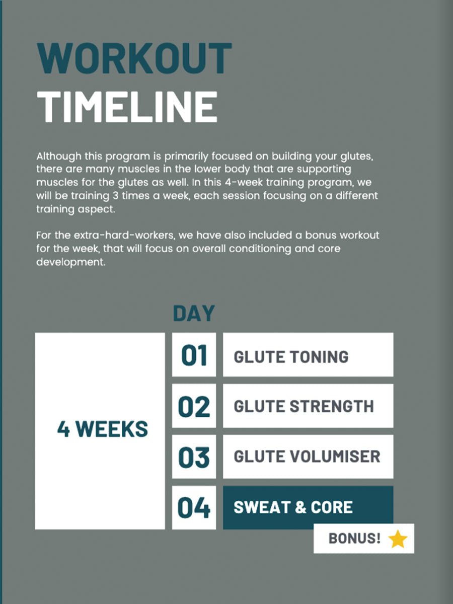 4 Week Glute Building Program & Nutrition Guide