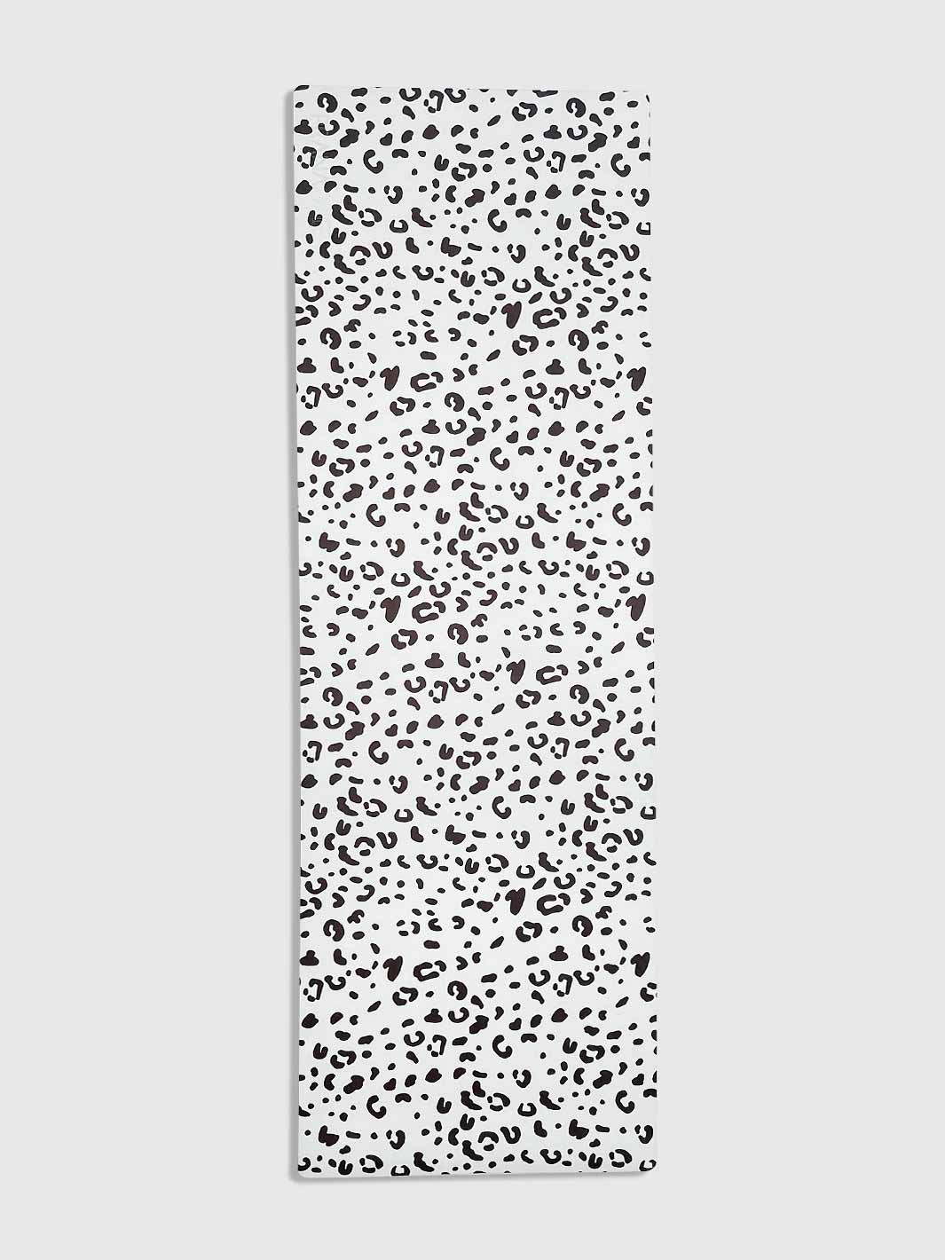 Microsuede Non-Slip Yoga Mat - Snow Leopard – Resistance Booty Bands