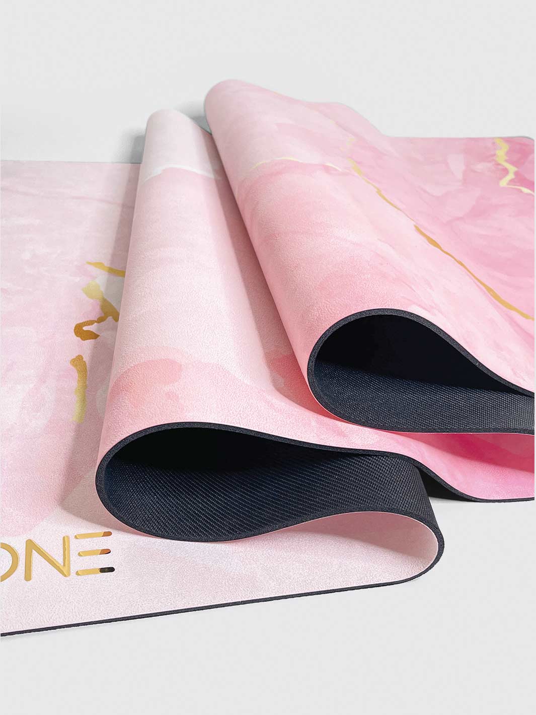 Microsuede Non-Slip Yoga Mat - Marble Blush