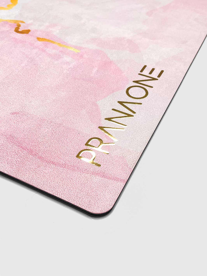Microsuede Non-Slip Yoga Mat - Marble Blush