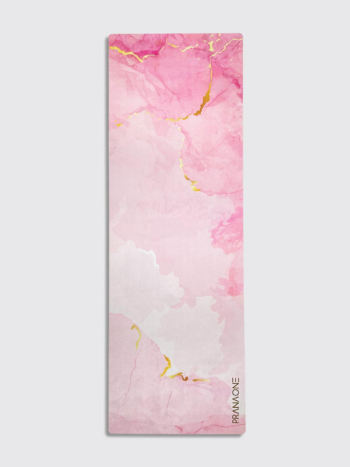 Microsuede Non-Slip Yoga Mat - Marble Blush