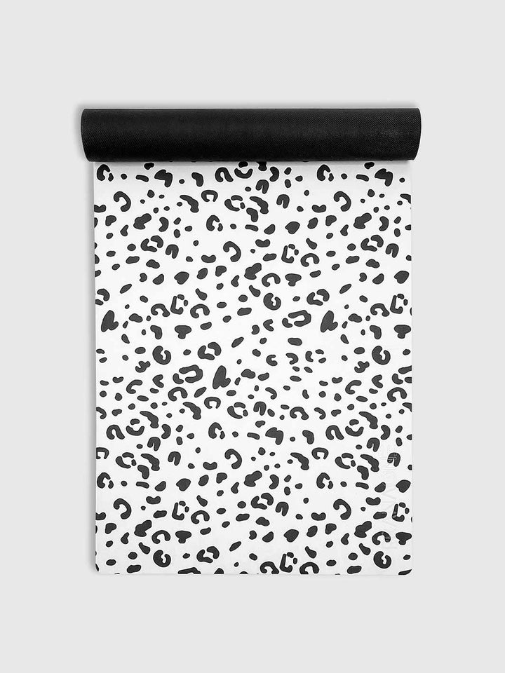 Microsuede Non-Slip Yoga Mat - Snow Leopard